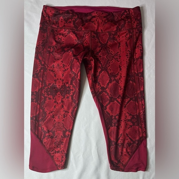 lululemon athletica Pants - lululemon athletica Red Snake Print Jean Shorts